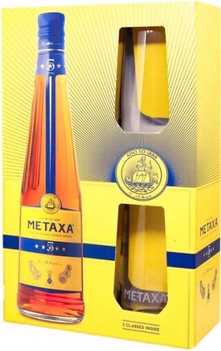 Metaxa 5* 38% 0,7L (darčekové balenie 2 poháre)