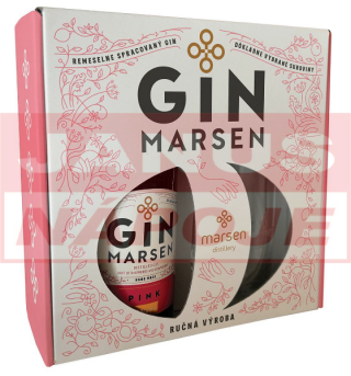 Marsen Gin Pink 38% 0,7l (darčekové balenie s pohárom)