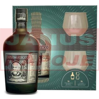 Diplomatico Reserva 12y 40% 0,7l (darčekové balenie 2 poháre)