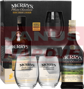 Merrys White Chocolate 17% 0,7l (darčekové balenie 2 poháre)