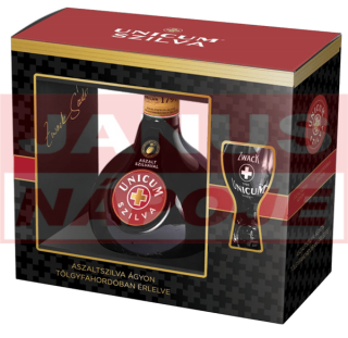 Unicum Szilva 34,5% 0,7l (darčekové balenie s pohárom)