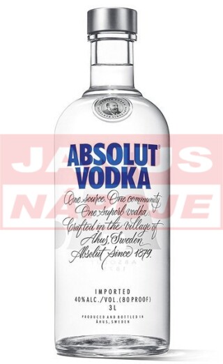 Absolut 40% 3L (holá fľaša)