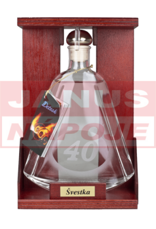 Detesk Slivovica "40" 40% 0,35l (drevená karzeta)