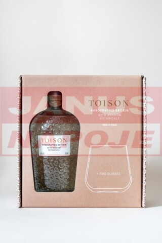 Toison Gin 41,7% 0,7l (darčekové balenie 2 poháre)