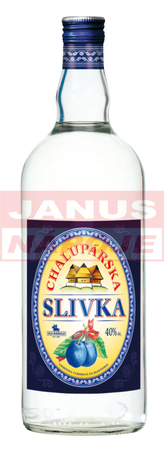 Slivka Chalupárska 40% 1L [OLD HEROLD] (holá fľaša)