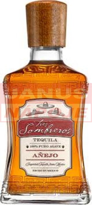 Sombreros Tres Anejo 38% 0,7l (holá fľaša)